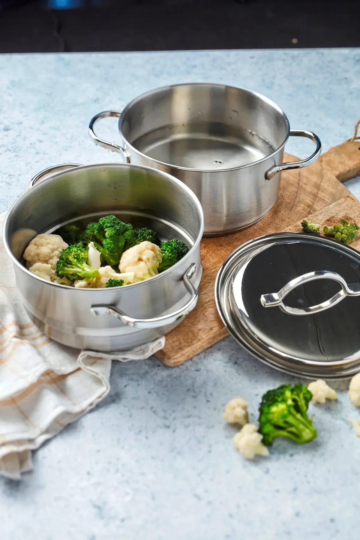 Kookpannen collectie bij Zeiler Lichtenvoorde – hoogwaardige RVS en aluminium kookpannen van merken als Demeyere, Le Creuset en BK voor elke keuken.