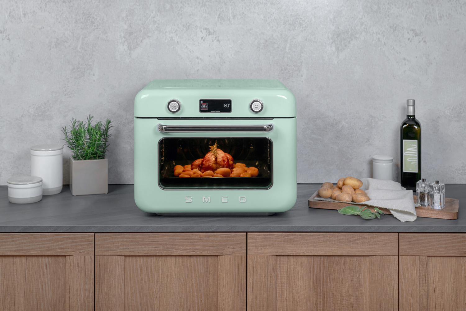 Smeg Combi stoomoven Pastel Groen