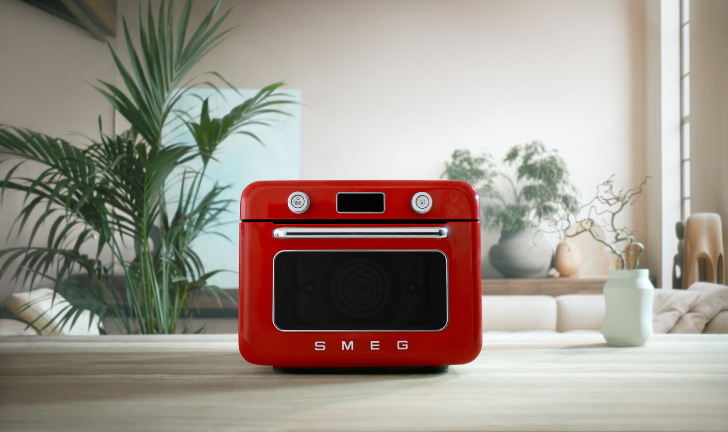 Smeg Combi stoomoven Rood