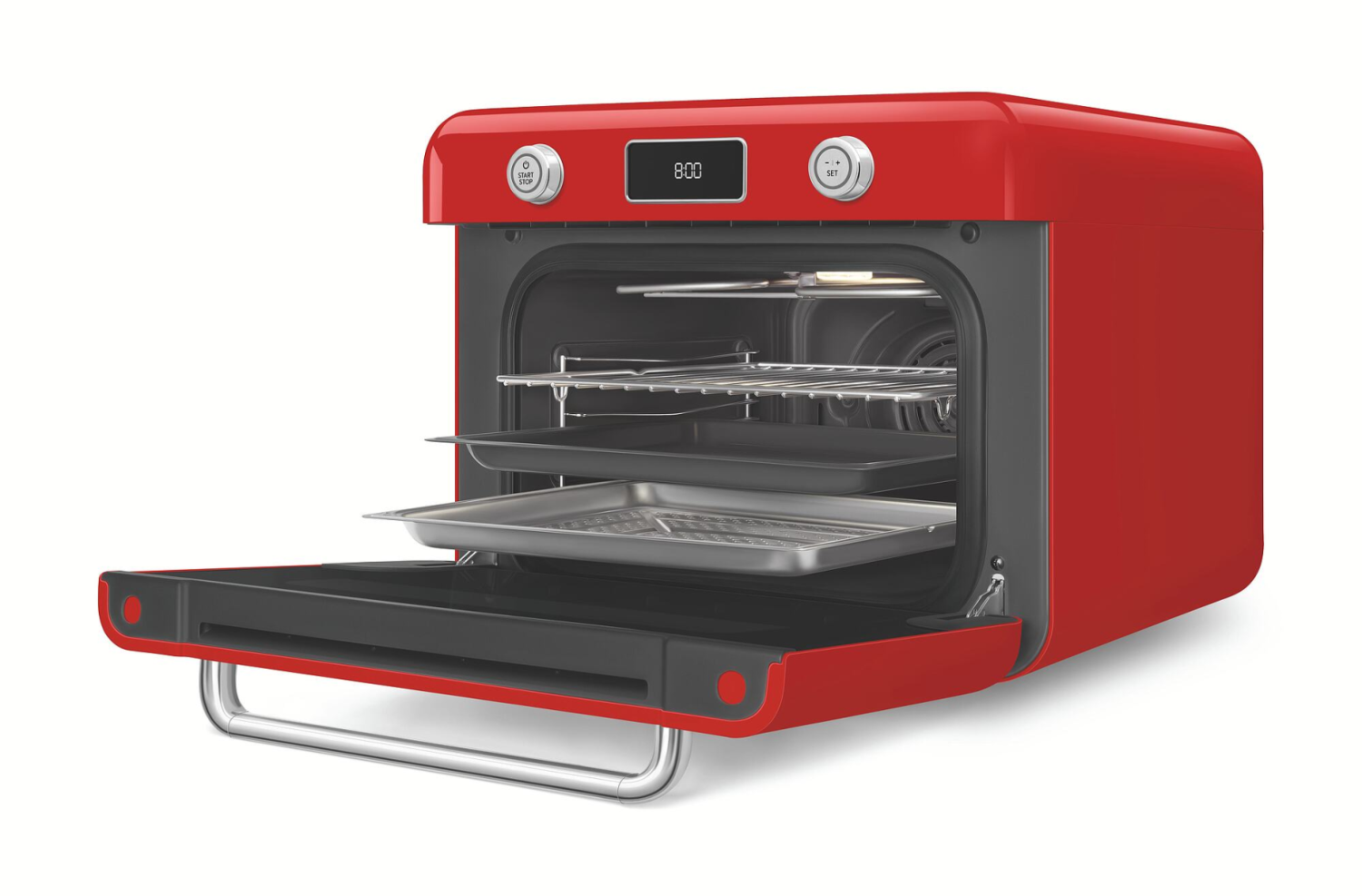 Smeg Combi stoomoven Rood