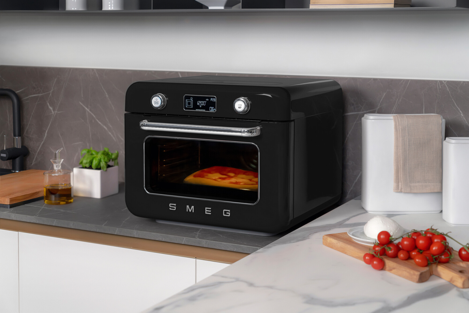 Smeg Combi stoomoven Zwart