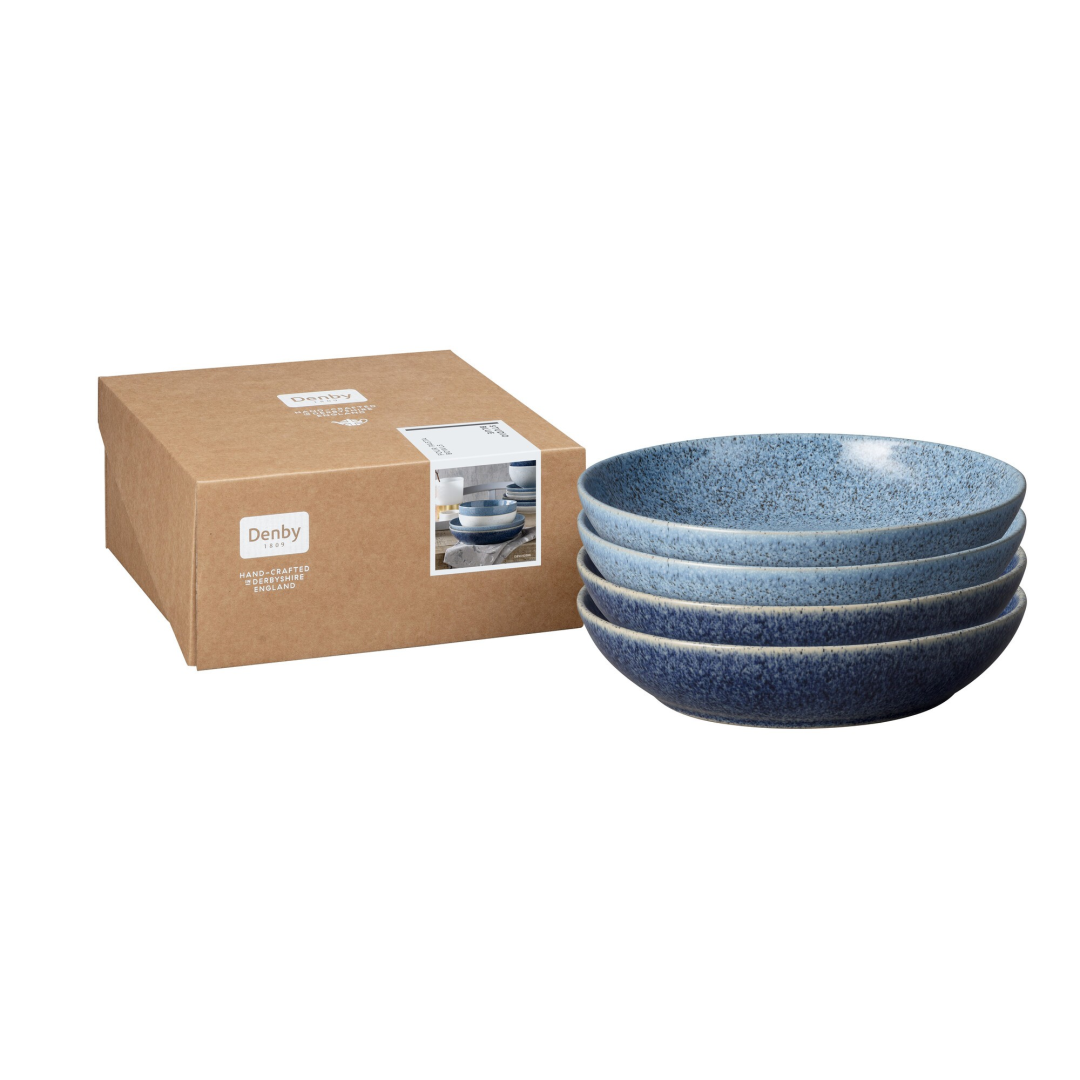 Denby Studio Blue Pastaborden set /4 22 cm