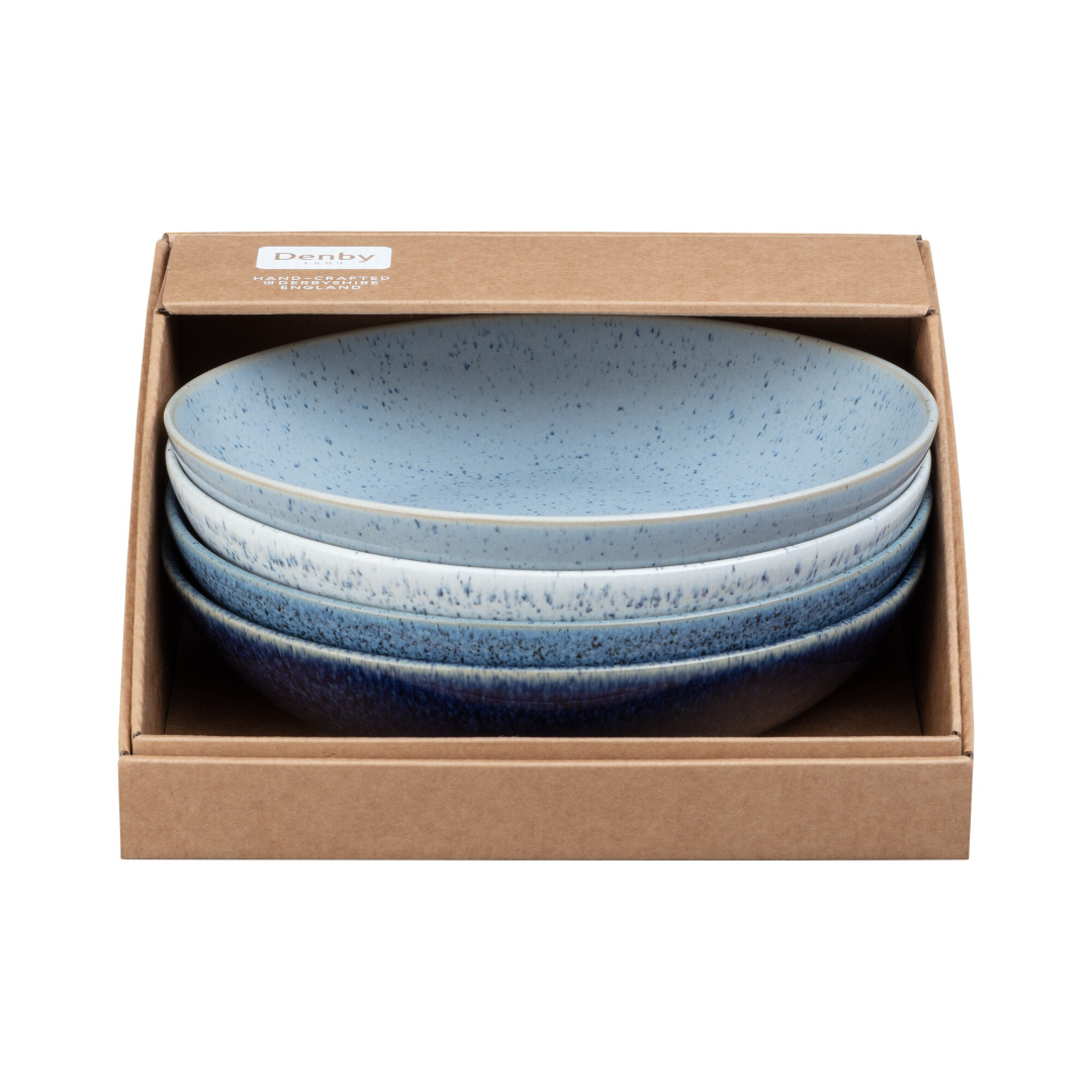 Denby Studio Blue Pastaborden set/4 22 cm