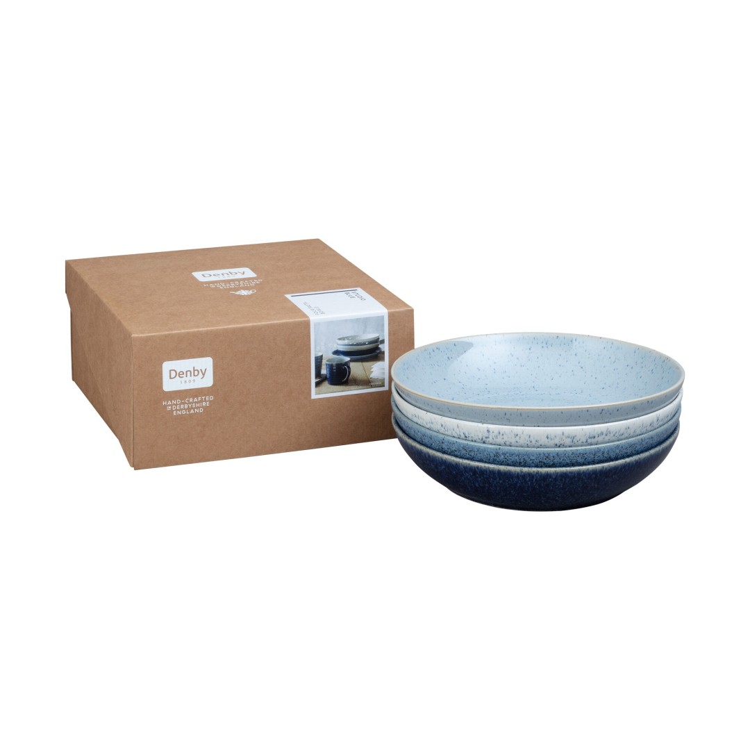 Denby Studio Blue Pastaborden set/4 22 cm