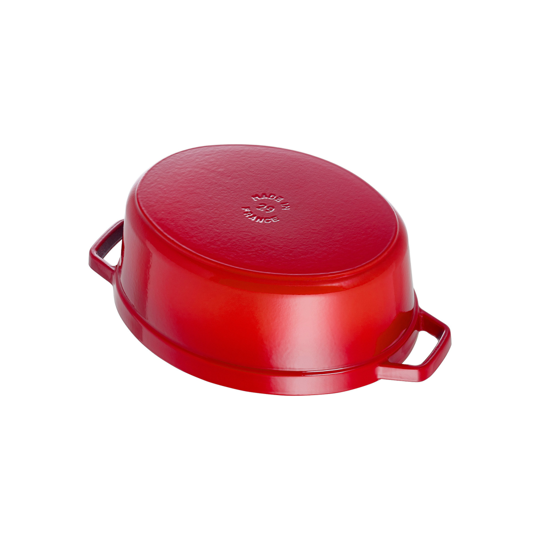 Staub Gietijzeren braadpan ovaal Ø 29 cm kers
