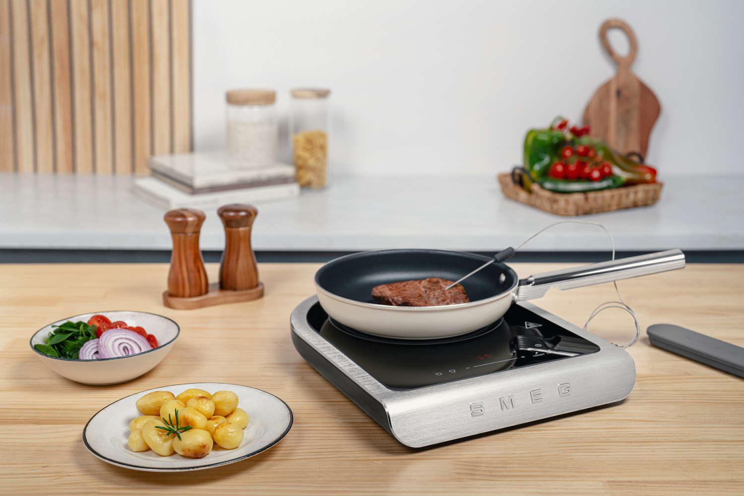 Smeg Inductie kookplaat Vrijstaand Zwart