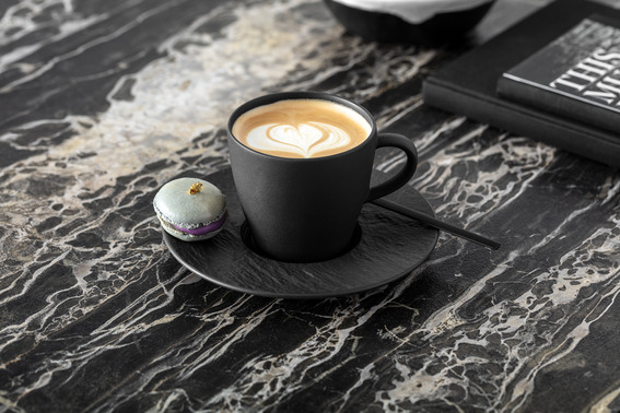 Villeroy & Boch Manufacture Rock Koffiekop en schotel