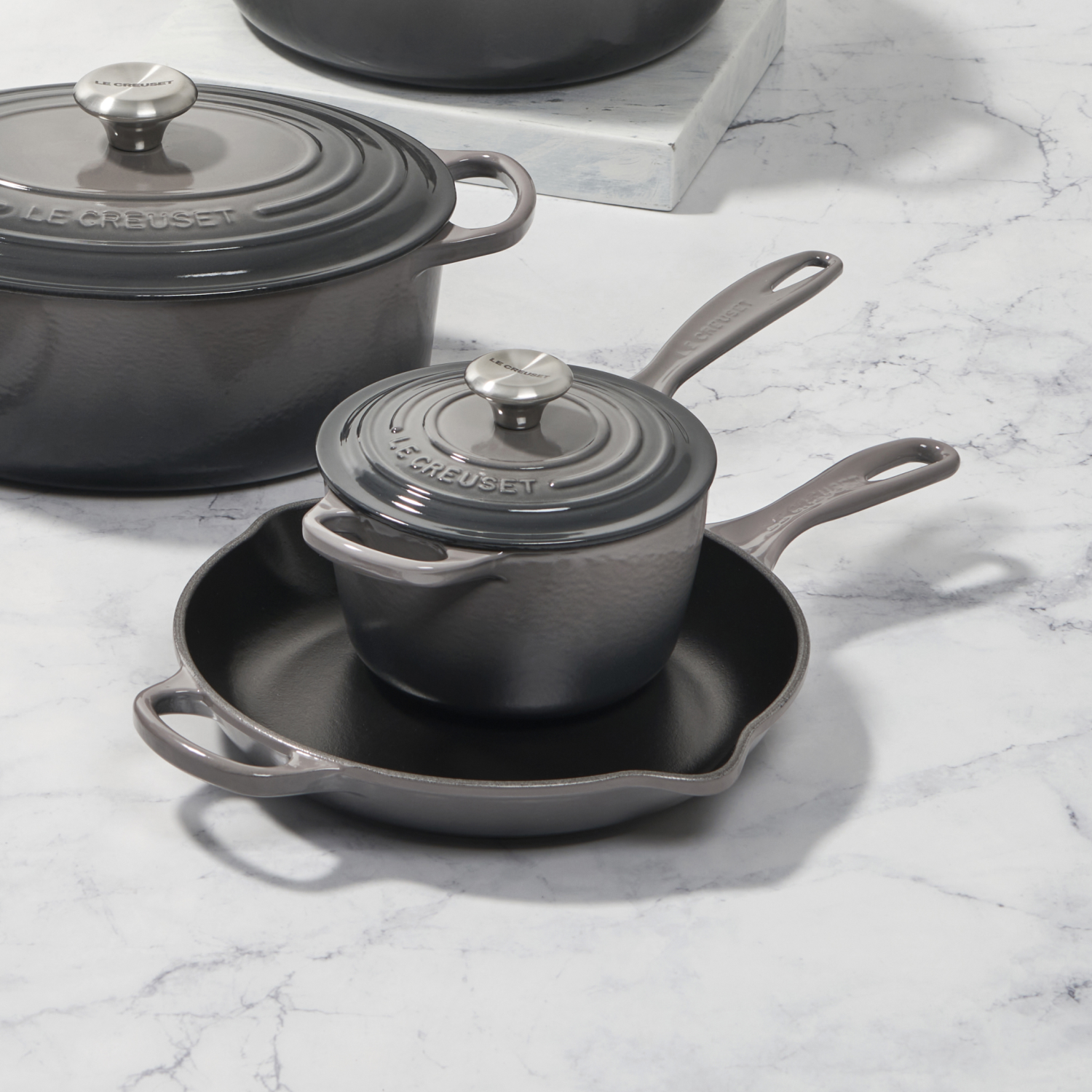 Le Creuset Koekenpan Skillet Signature rond Flint 30cm