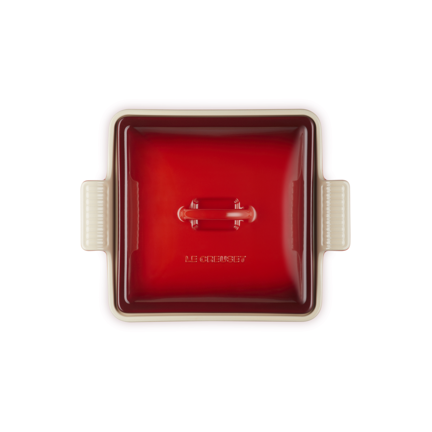 Le Creuset Ovenschaal vierkant met deksel Kersenrood 2,4L