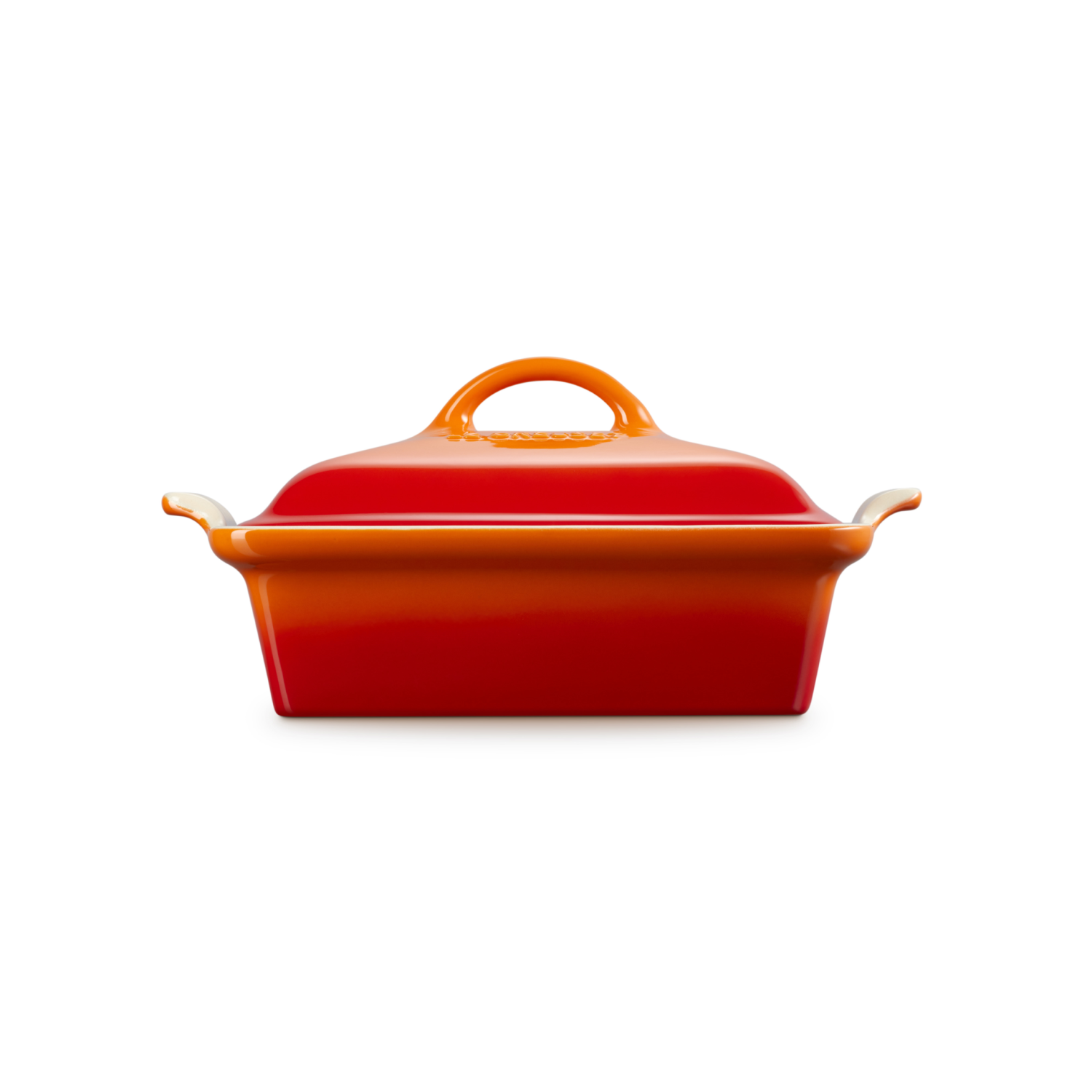 Le Creuset Ovenschaal vierkant met deksel Oranjerood 2,4L