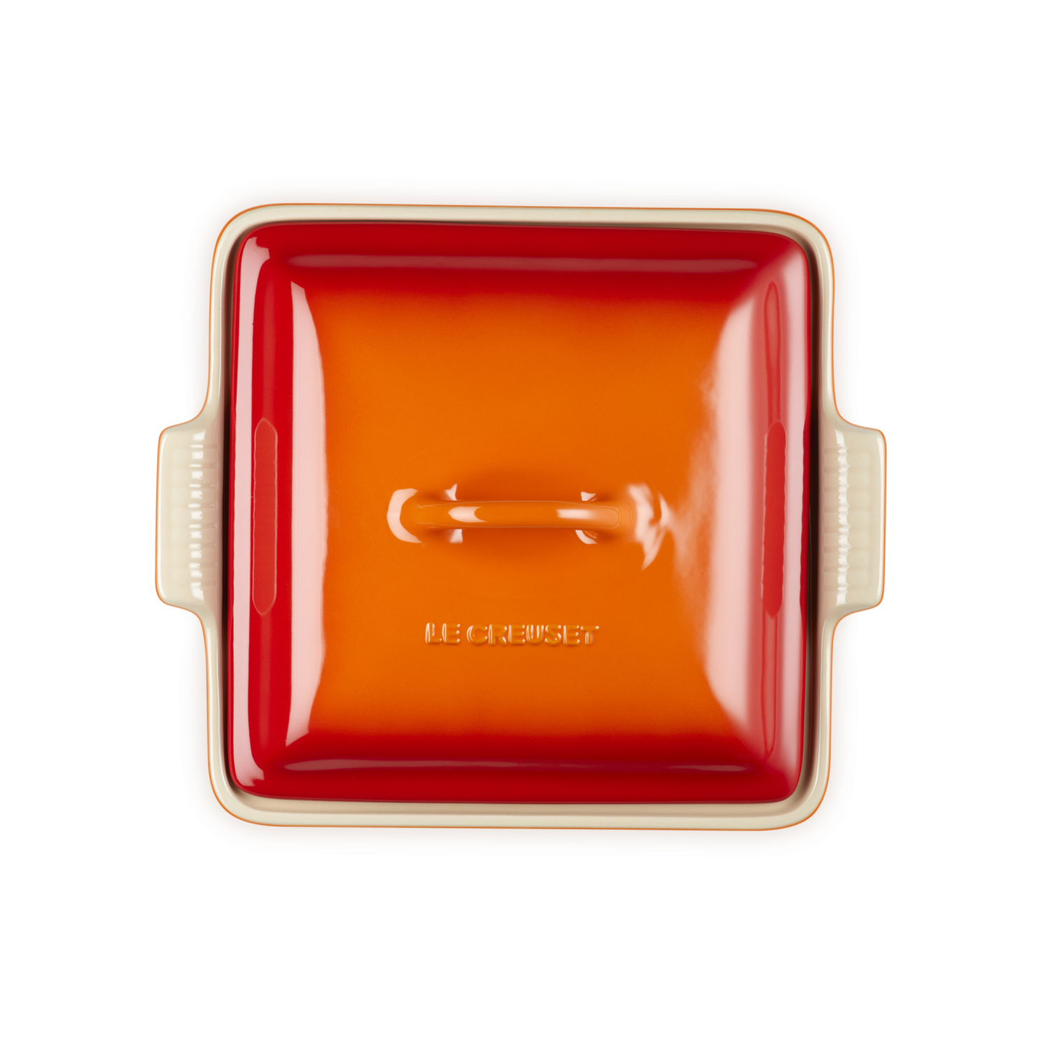 Le Creuset Ovenschaal vierkant met deksel Oranjerood 2,4L