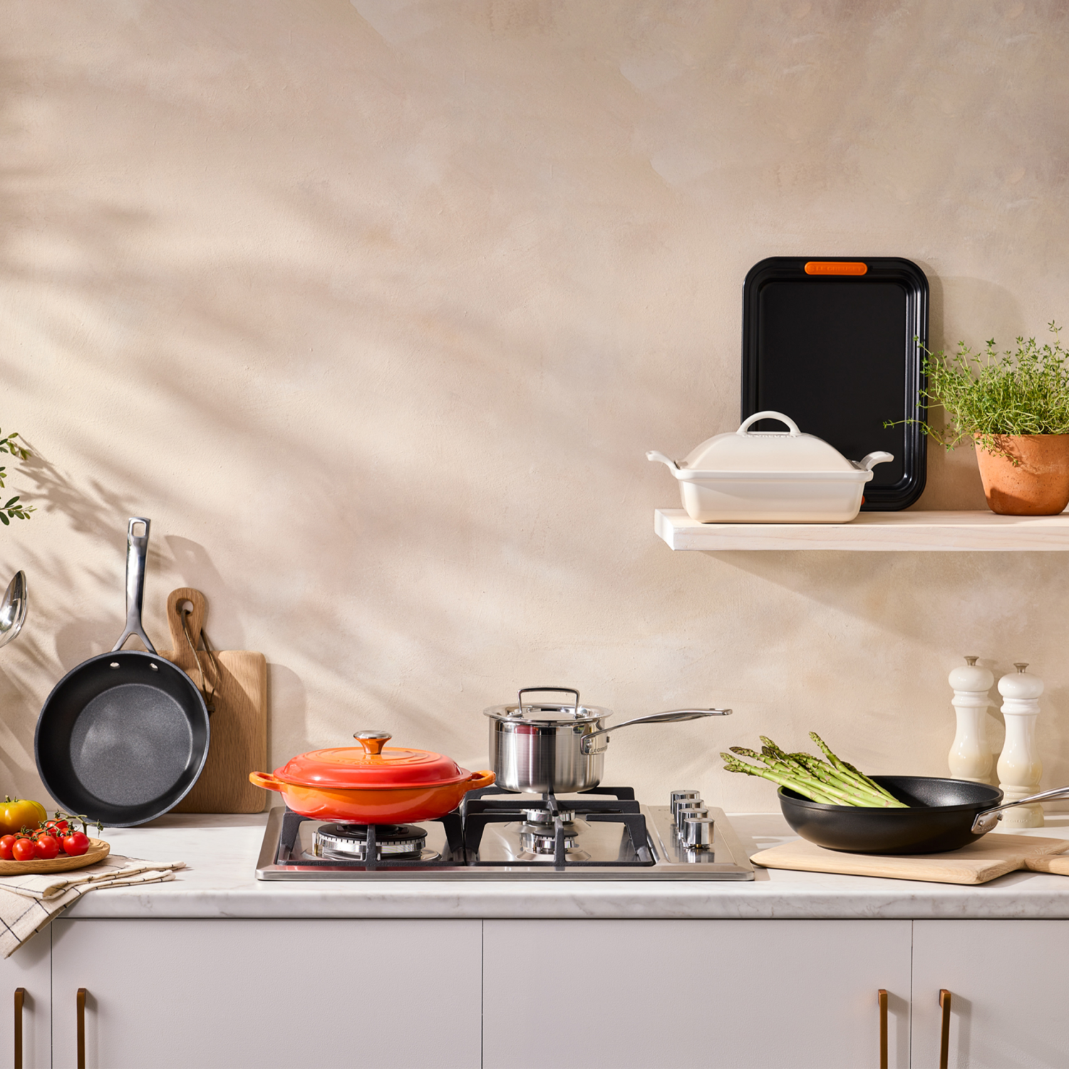 Le Creuset Ovenschaal vierkant met deksel Oranjerood 2,4L