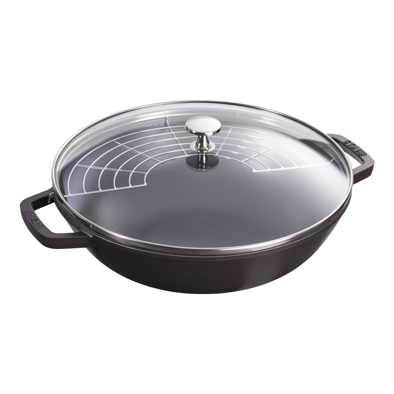 Staub Gietijzeren wok Ø 30 cm zwart