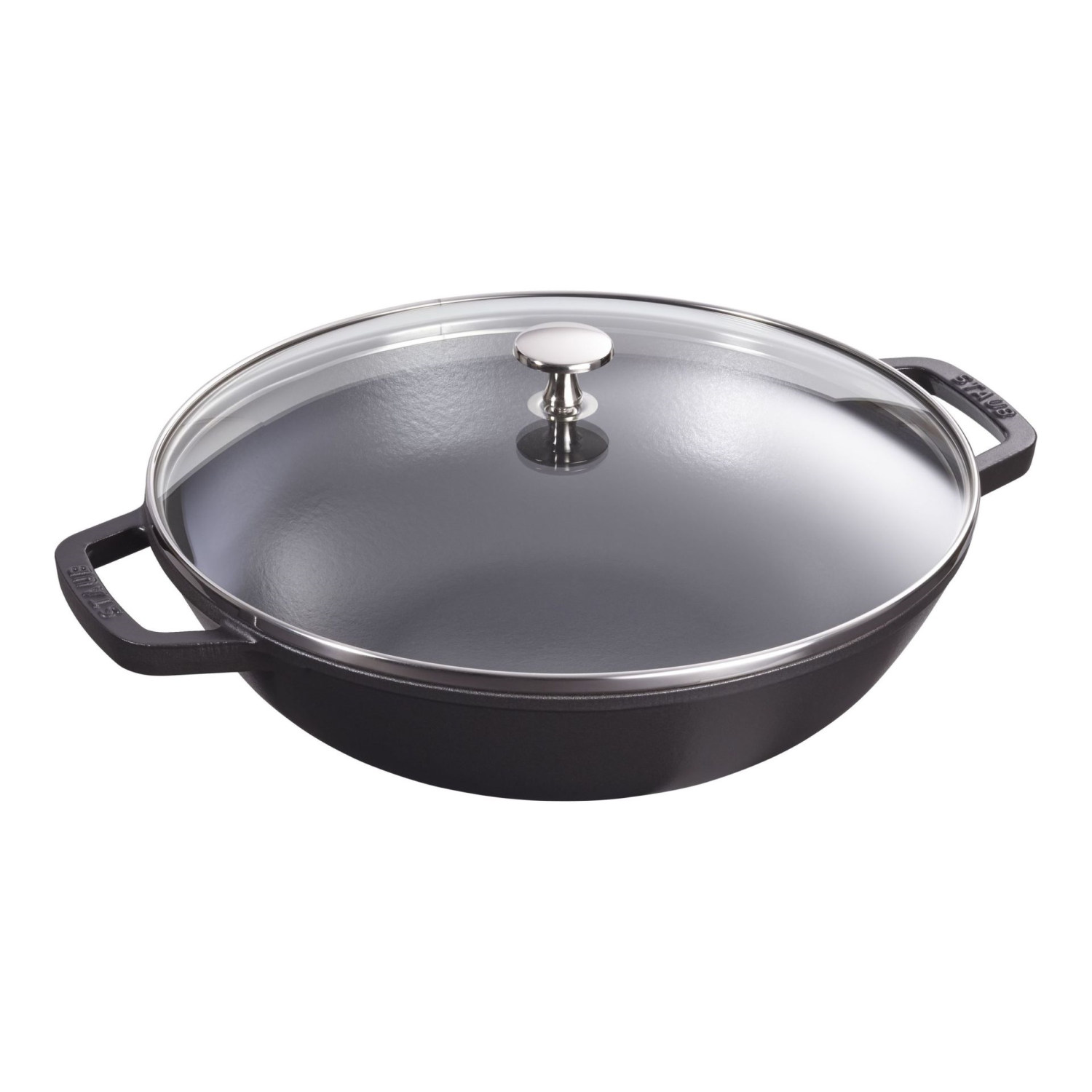 Staub Gietijzeren wok Ø 30 cm zwart