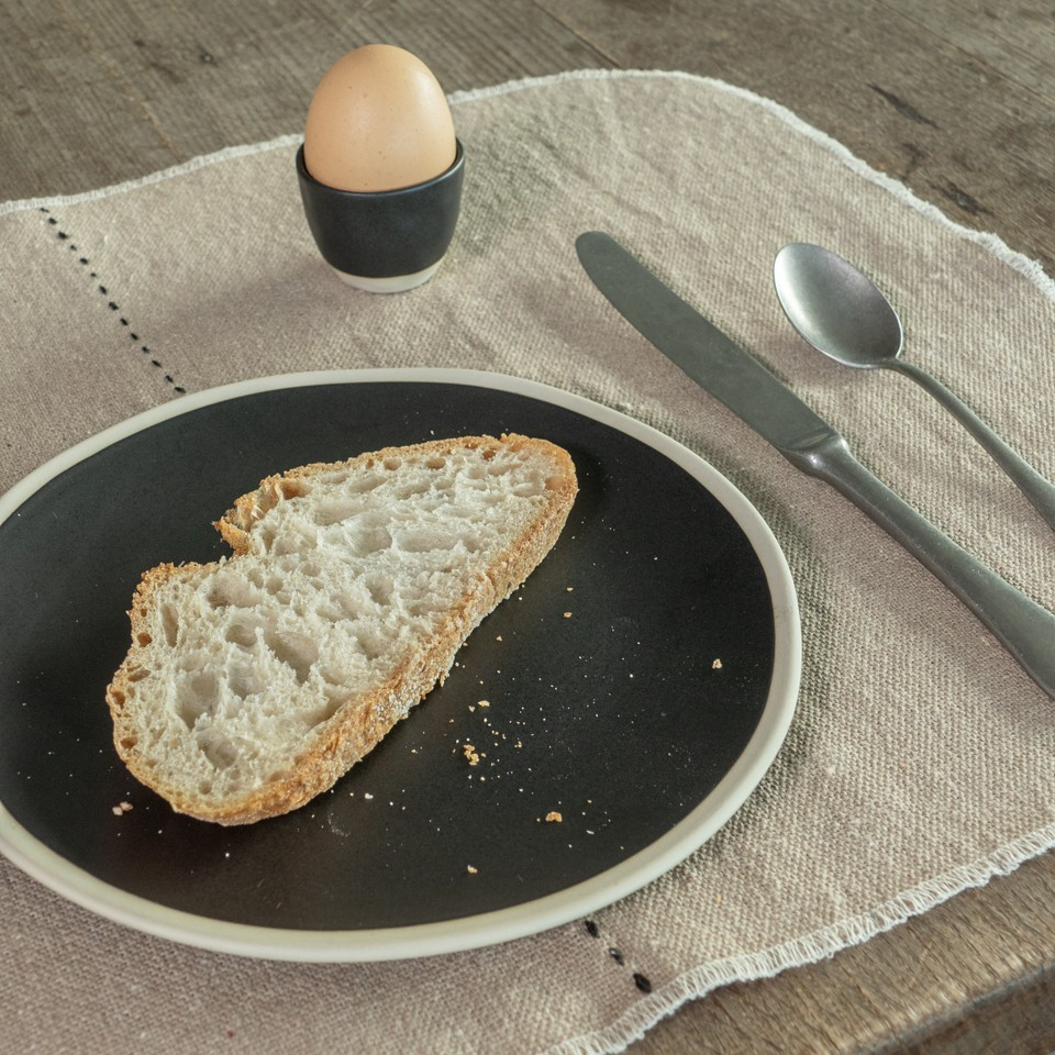 The Table Atelier Eierdop Set van 2 5x4 cm Black Pepper