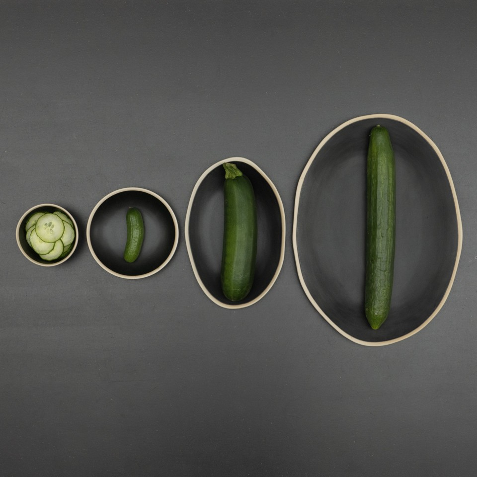 The Table Atelier Kom Ø 10 cm Set van 2 Black Pepper