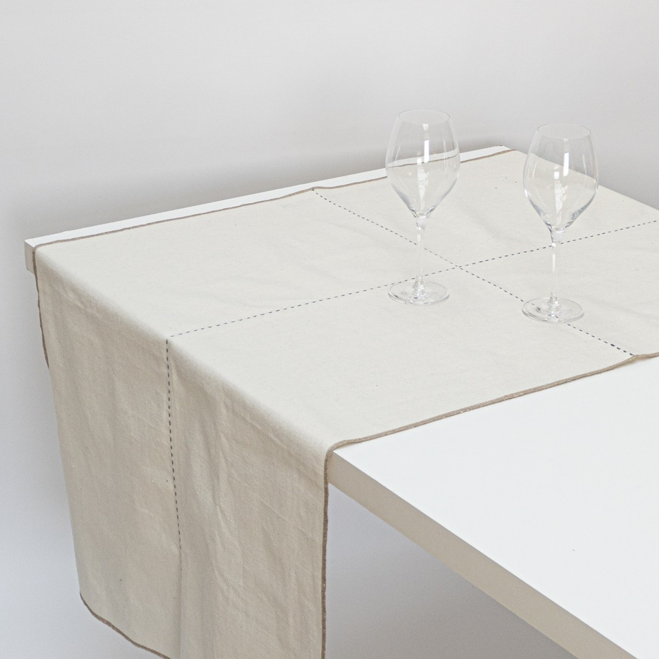 The Table Canvas Tafelloper 170x65 cm Oat