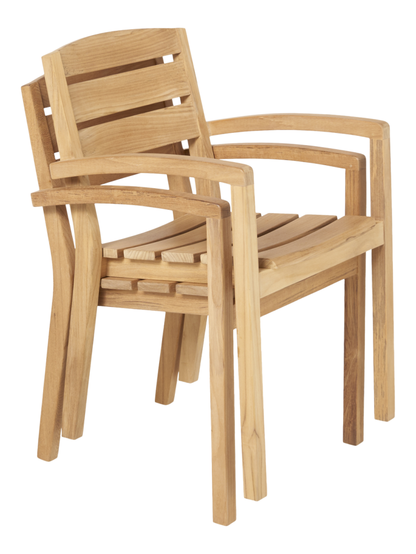 Traditional Teak Carlos Stapelbare stoel