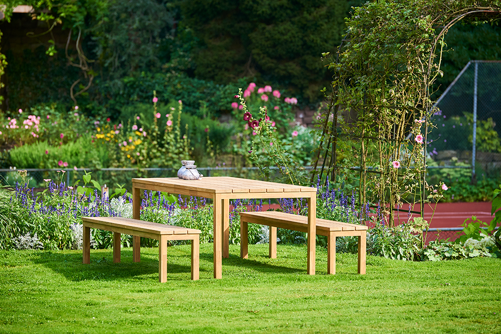 Traditional Teak Mortiz Mosaic Tafel 180x91cm