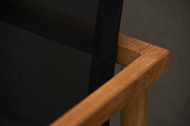 Traditional Teak Noah Stapelbarestoel Zwart