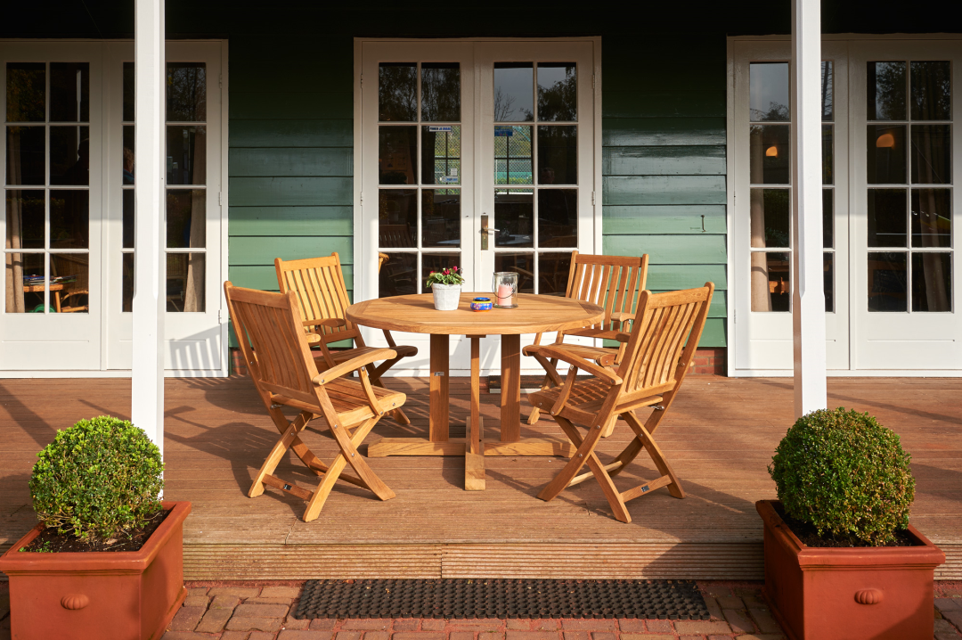 Traditional Teak Victoria Folding stoel armleggers