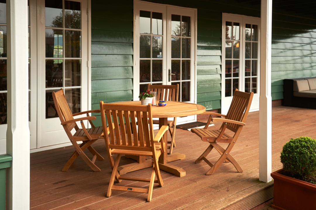 Traditional Teak Victoria Folding stoel armleggers