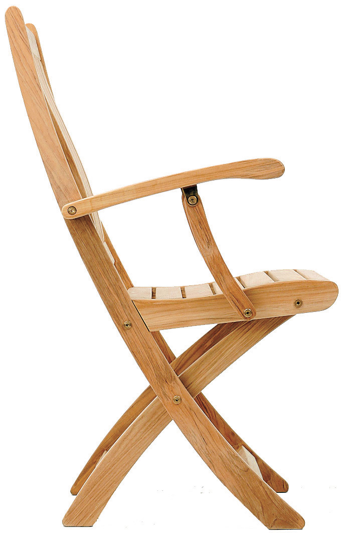 Traditional Teak Victoria Folding stoel armleggers
