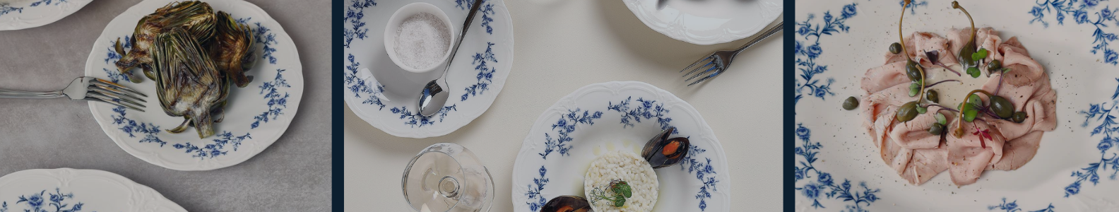 BonBistro Retro Blue Flower