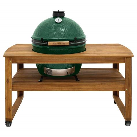 Big Green Egg XLarge + Table Nest + Eucalyptus Table + wielen
