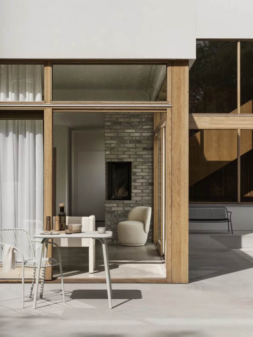 Blomus YUA Zitkussen + rugkussen Melange Grey