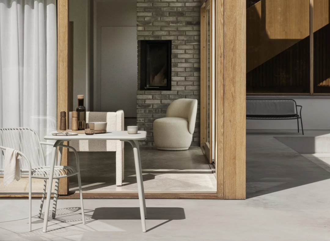 Blomus YUA Zitkussen + rugkussen Melange Grey