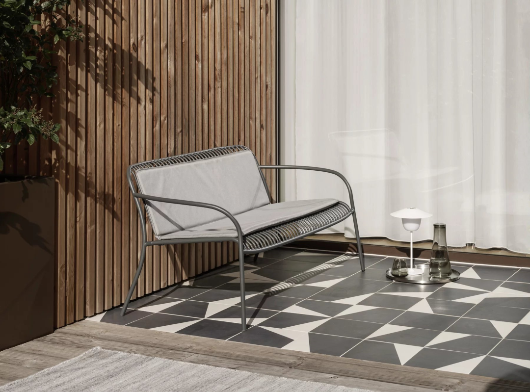 Blomus YUA Zitkussen + rugkussen Melange Grey