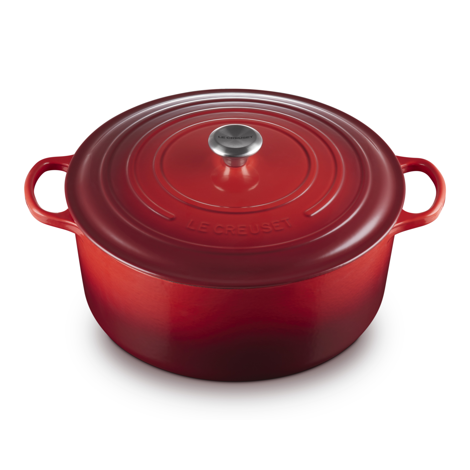 Le creuset Braad- / Stoofpan Signature rond Kersenrood 34cm 12l
