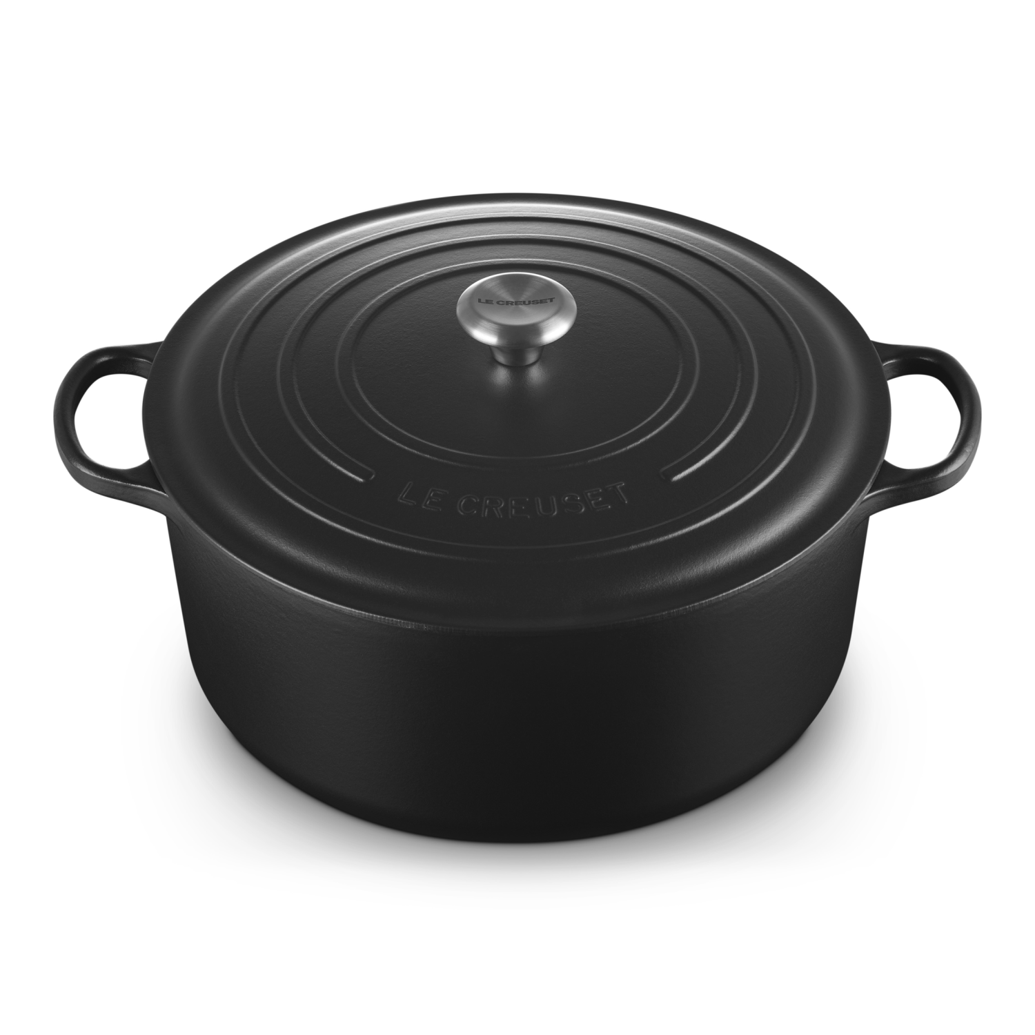 Le Creuset Braad- / Stoofpan Signature rond Mat Zwart 34cm 12l