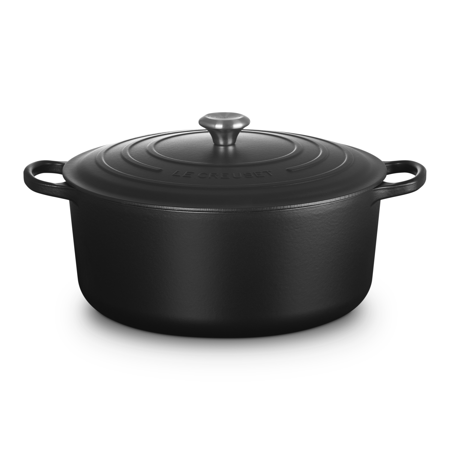 Le Creuset Braad- / Stoofpan Signature rond Mat Zwart 34cm 12l