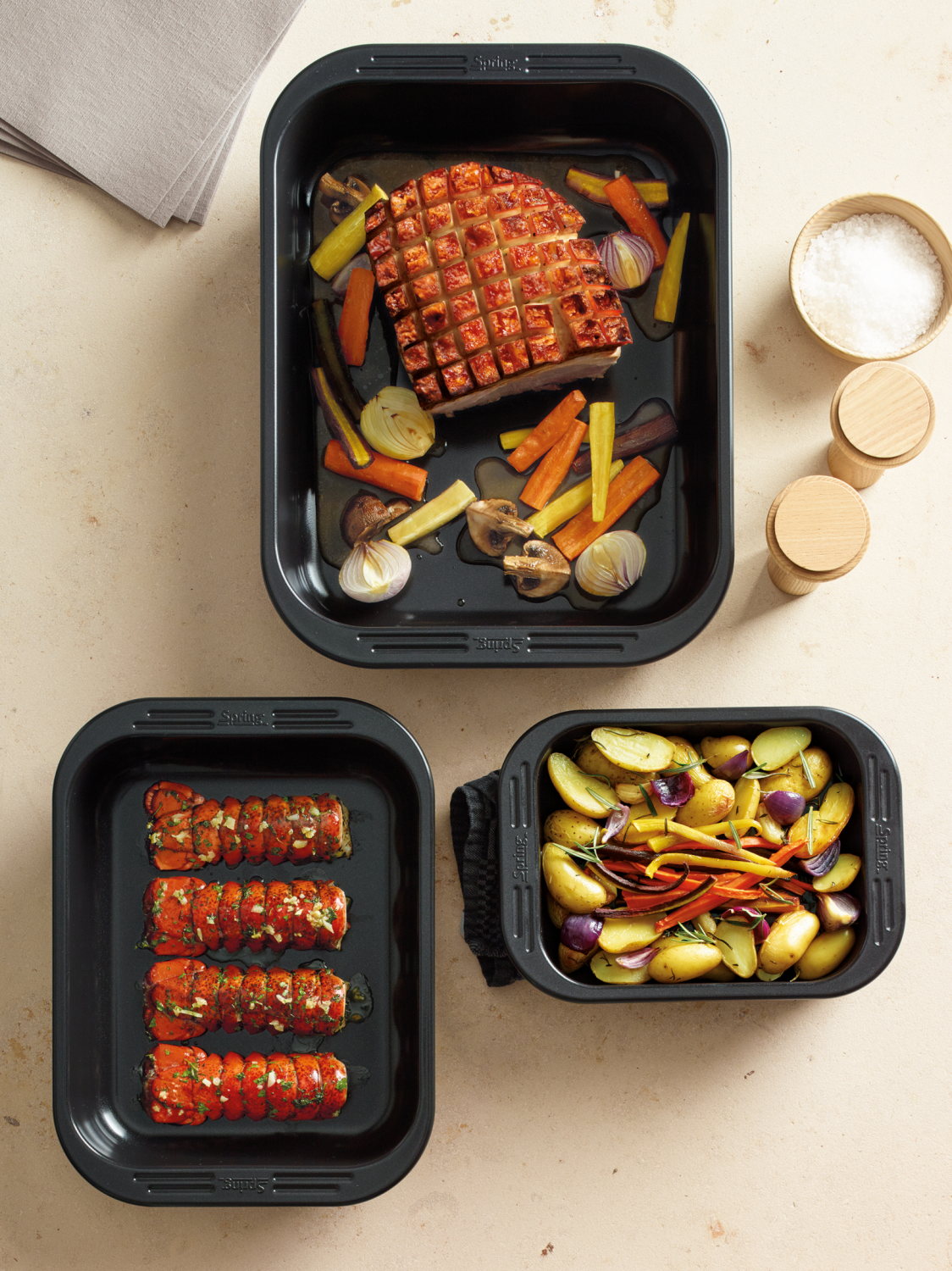 Braadslede set rechthoekig CULINAR, 3-delig