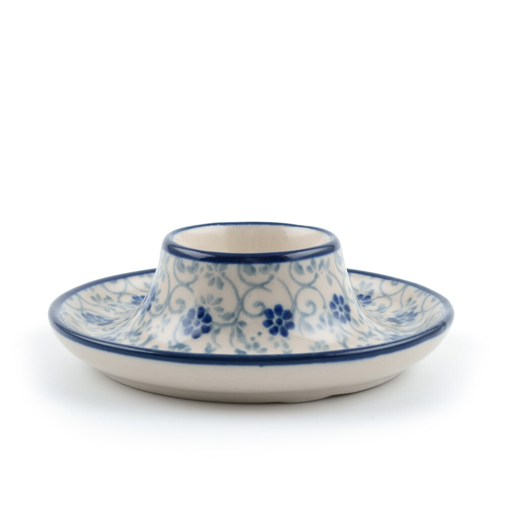 Bunzlau Eierdop plat 9cm Flower Fountain