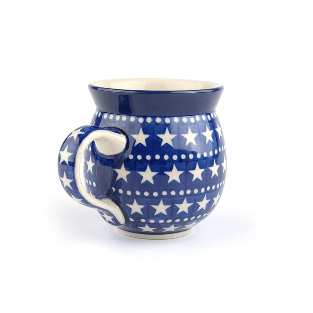 Bunzlau Farmer Mug 300ml Blue Stars