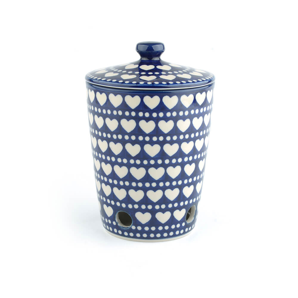 Bunzlau Knoflookpot Blue Valentine