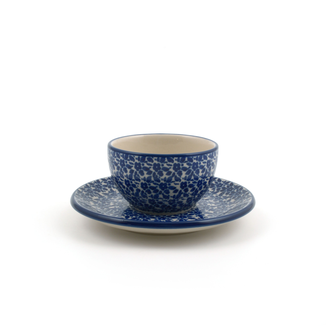 Bunzlau Kop+schotel 200ml Indigo