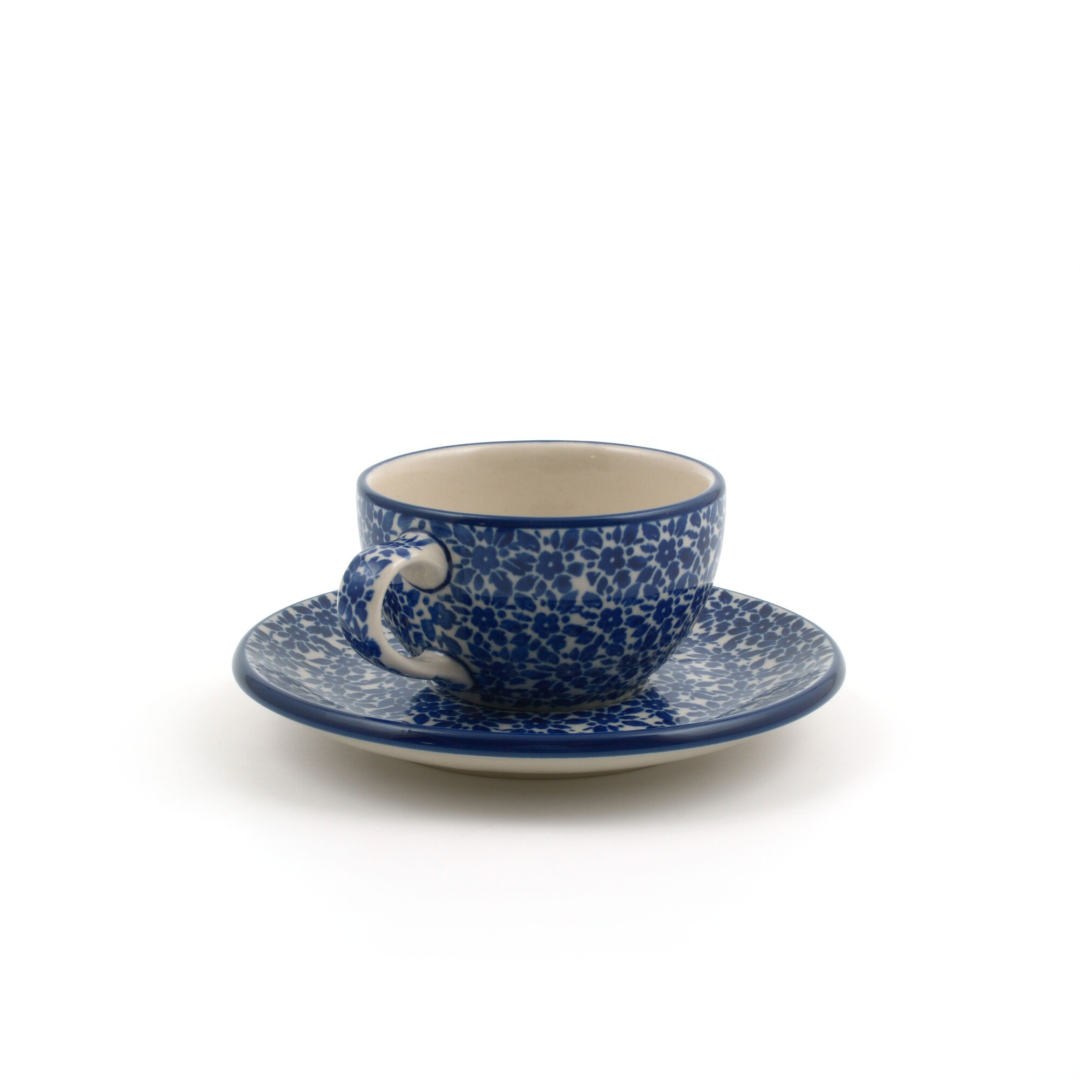 Bunzlau Kop+schotel 200ml Indigo