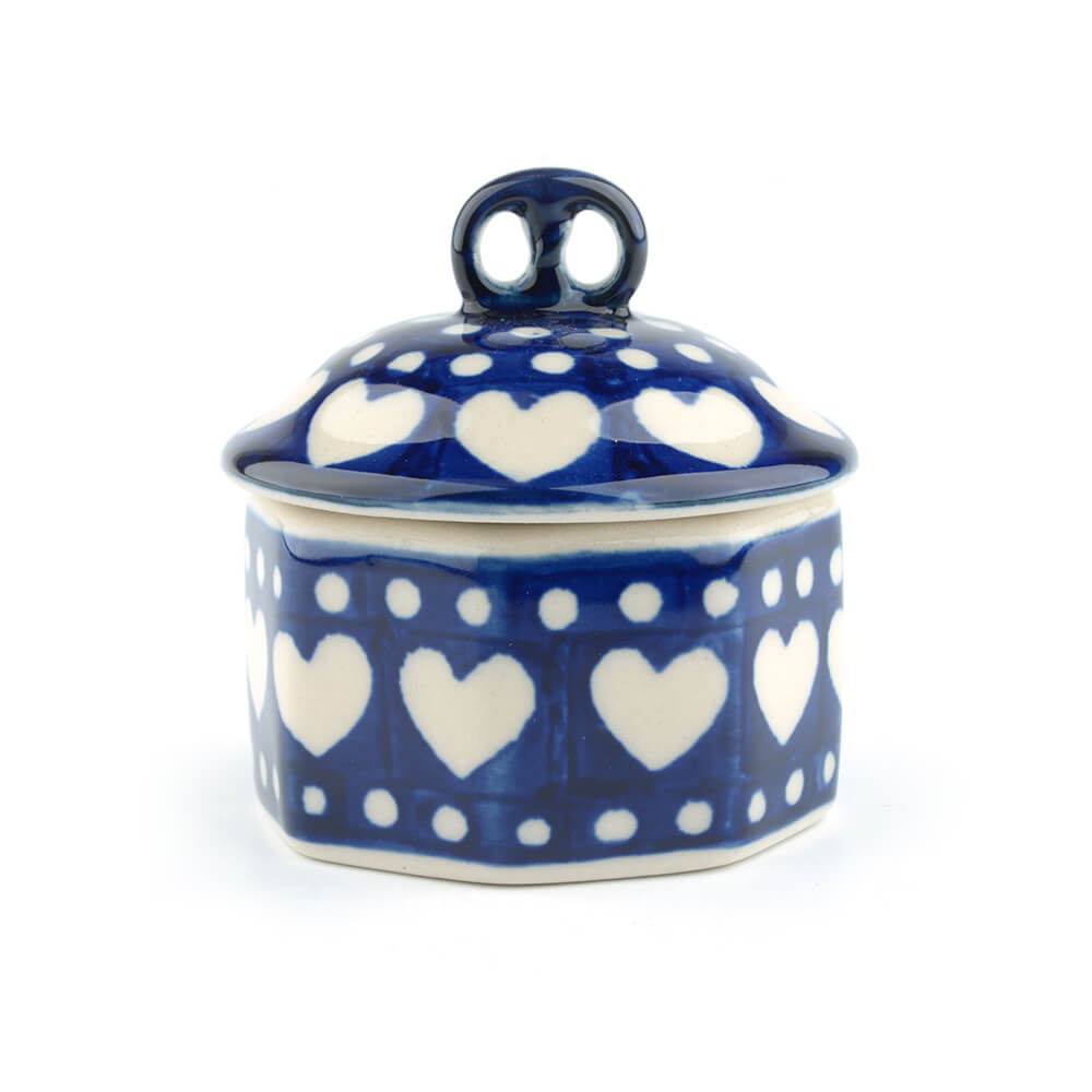 Bunzlau Miniature Box Blue Valentine