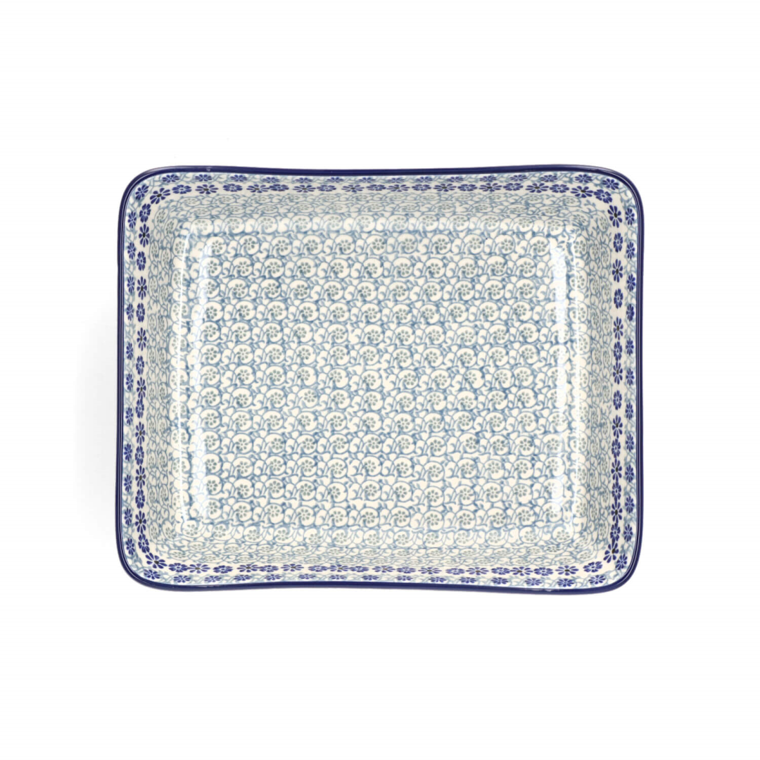 Bunzlau Ovenschaal 19x24,5cm Blue Fountain