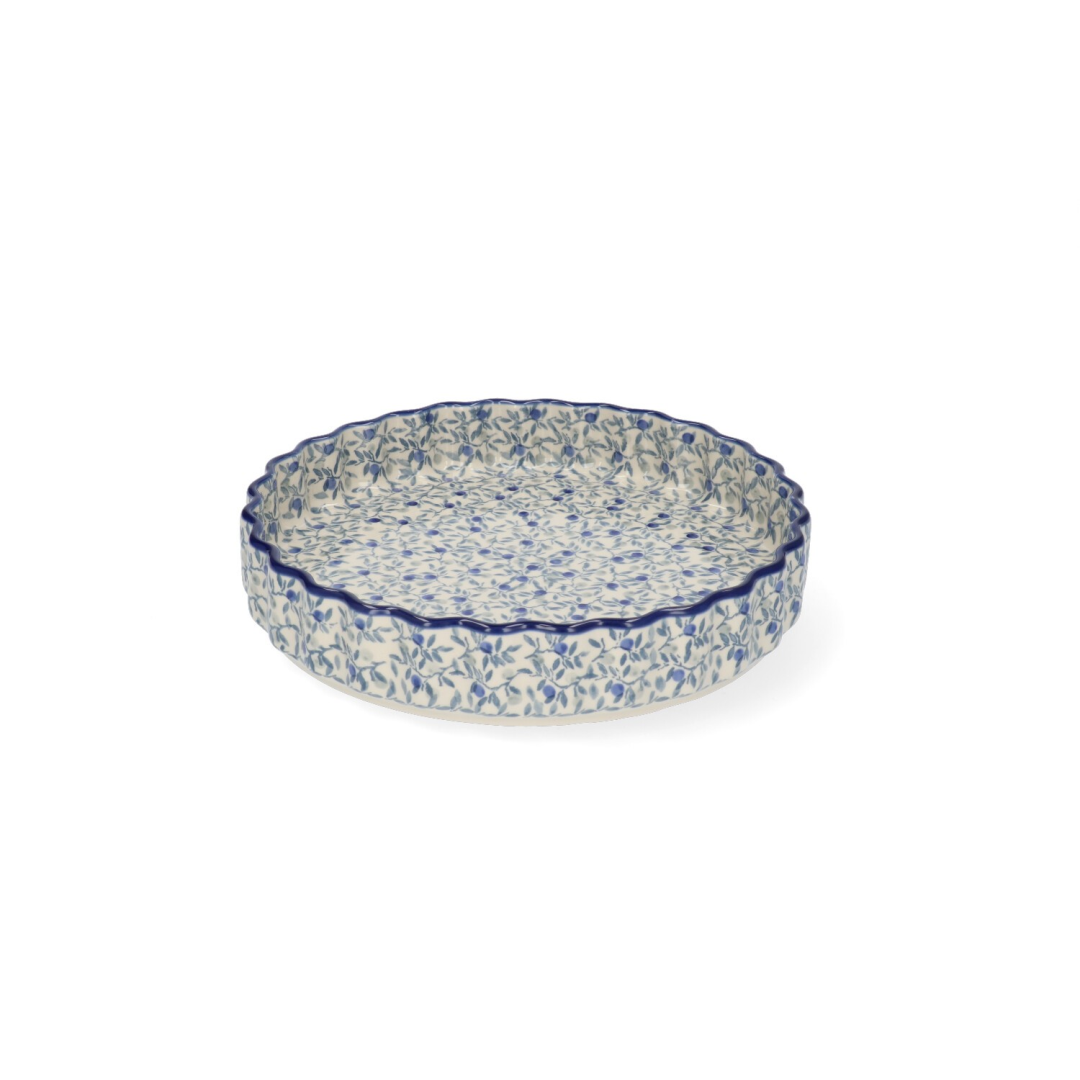 Bunzlau Taartschaal 24,5cm Blue Olive