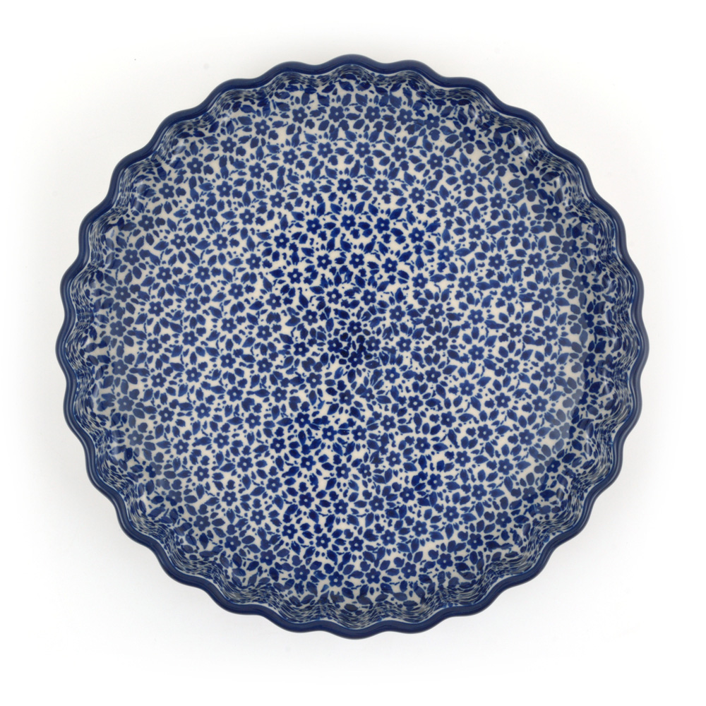 Bunzlau Taartschaal 24,5cm Indigo