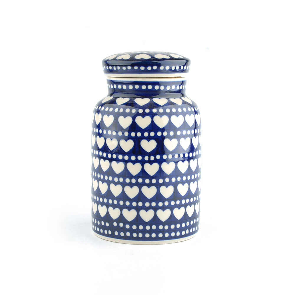 Bunzlau Voorraadpot + deksel 800ml Blue Valentine