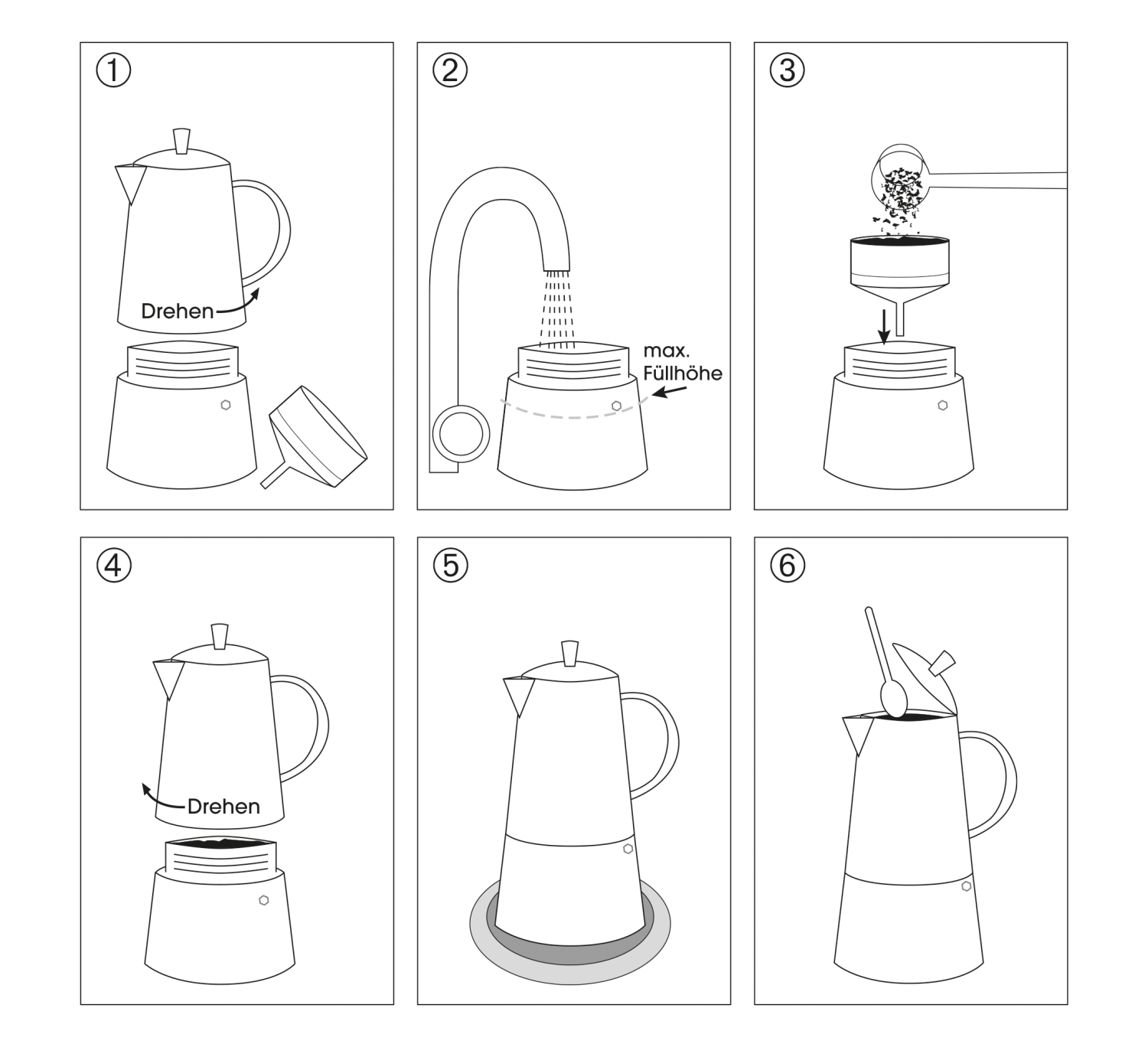 CILIO Espressokoker FIGARO 4 kopjes, olive