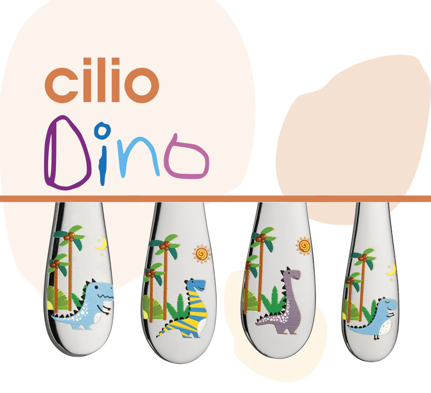 CILIO Kinderbestek DINO 4-delig