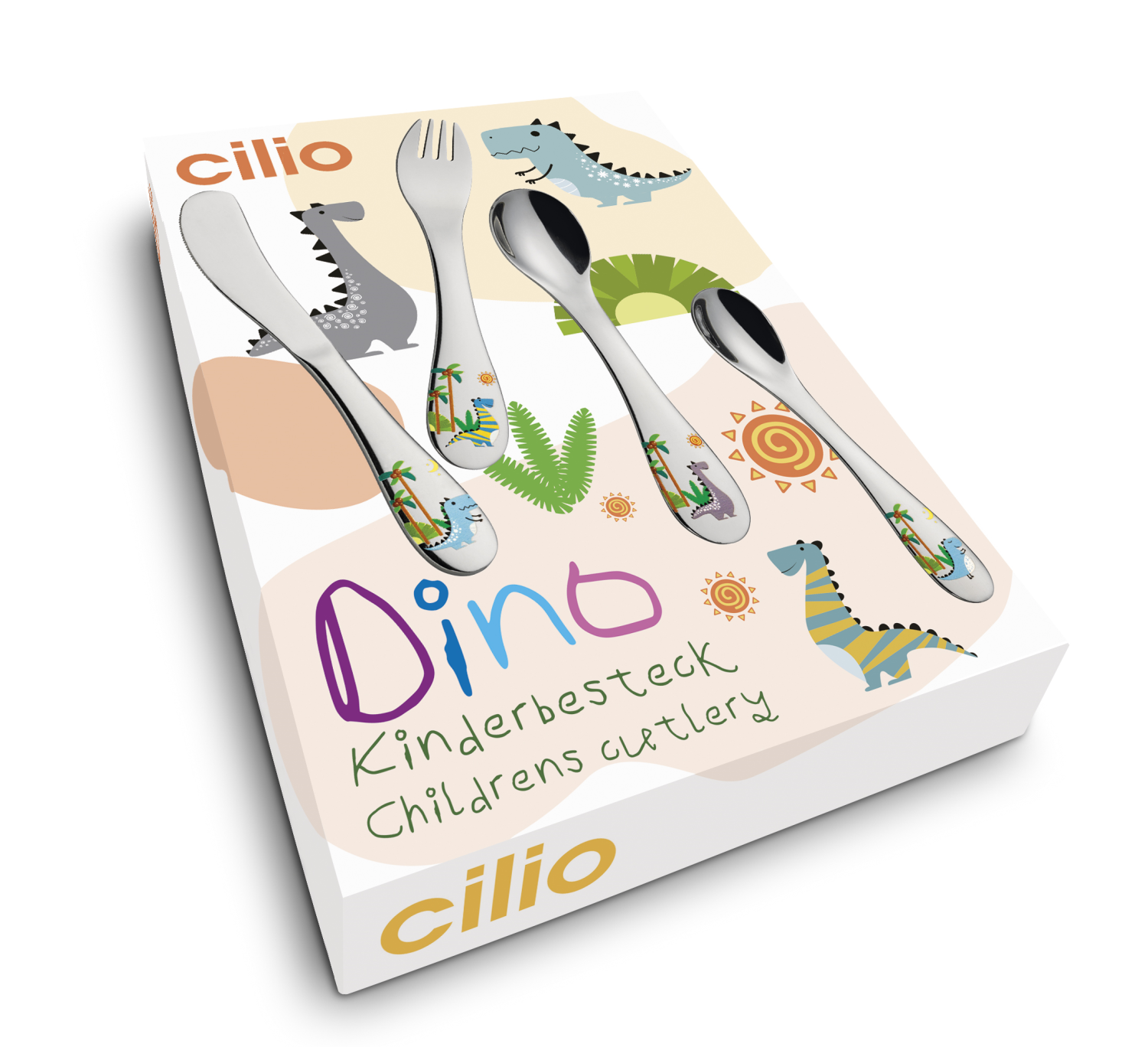 CILIO Kinderbestek DINO 4-delig
