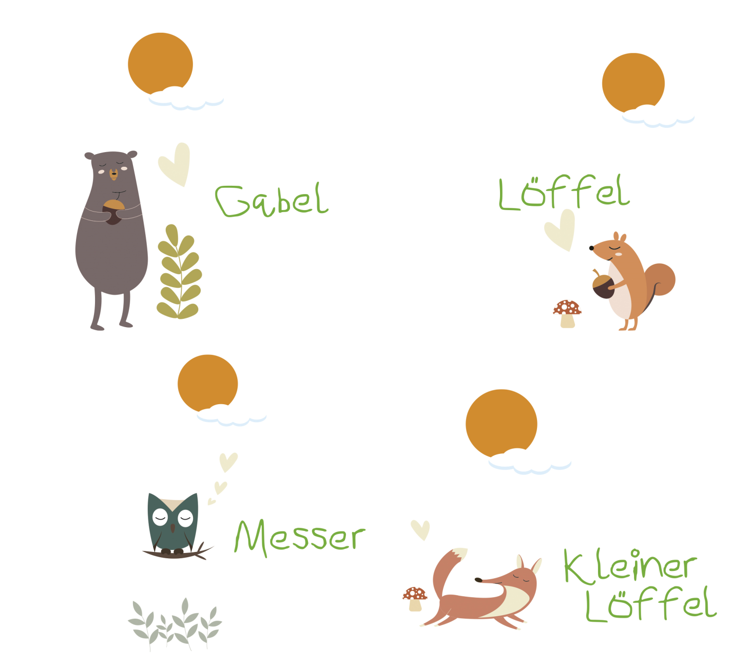 CILIO Kinderbestek FOREST 4-delig